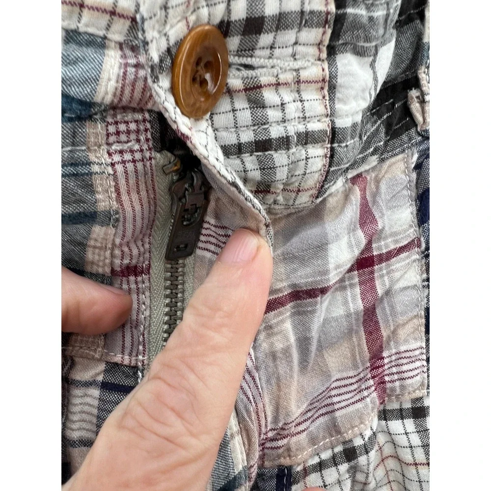 J.Crew Field Shorts Mens Sz 34 Patchwork Plaid Madras Multi Color Preppy Summer